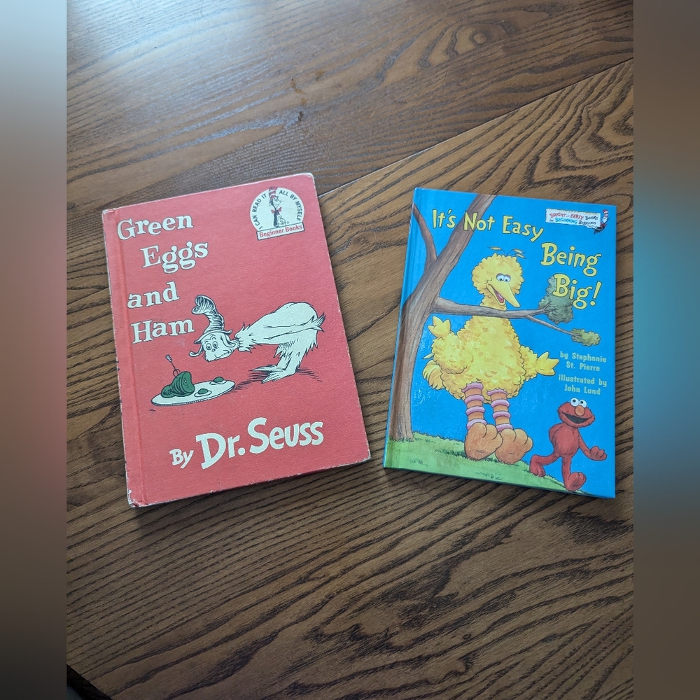 Dr. Seuss Green Eggs and Ham & It's Not Easy Being Big! Books. Vintage.  EUC.